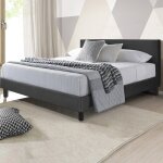 Lit marquis 180 x 200 by sampur gris fonc cadre de lit : sommier  lattes + tte de lit inclus - design ...