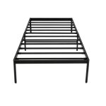 Lit en mtal - non spcifi - 90x190 cm - noir - 1 place - contemporain