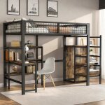 Lit mezzanine 1 place avec bureau 140x200lit superposé enfant avec armoirelit enfant avec barriere en ... Lit mezzanine 1 place avec bureau 140x200lit superposé enfant avec armoirelit enfant avec barriere en ...