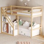 Lit mezzanine 1 place avec escalier et rangement lit mezzanine pour enfant 90x200 lit en hauteur en bois ... Lit mezzanine 1 place avec escalier et rangement lit mezzanine pour enfant 90x200 lit en hauteur en bois ...