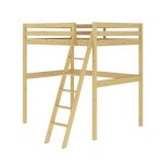 Lit mezzanine 2 places aaron bois 140x190 cm