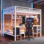Lit mezzanine 2 places avec bureau port usb bande led 7 couleurs 2 tiroirs et étagères lit superposé ... Lit mezzanine 2 places avec bureau port usb bande led 7 couleurs 2 tiroirs et étagères lit superposé ...