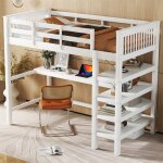 Lit mezzanine 90x200 avec bureau lit mezzanine 1 placelit en hauteur pour enfant adulte adotagres de ...