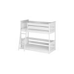 Lit superpos� pour enfant 90x200 cm - deux matelas + sommier - barri�re de lit - lit enfant en bois massif ...