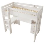 Lit mezzanine enfant 90x200 avec bureau �tag�res et tiroirsusb / type - clit mezzanine 1 place avec �chelle ...