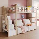 Lit mezzanine 1 place 90x200cmlit enfant lit ado avec escalier de rangement et sommierlit simple en bois ... Lit mezzanine 1 place 90x200cmlit enfant lit ado avec escalier de rangement et sommierlit simple en bois ...