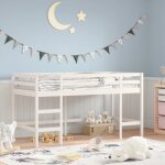 Lit mezzanine enfant sans matelas avec chelle de scurit 90x200 cm shl2331