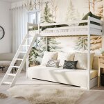 Lit miethauteur petits - meubles - orlane - 208 x 96 x 168cm - blanc