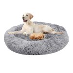 Lit moelleux rond pour chat et chien extra large lavable avec coussin corbeille et panier pour chien ...