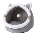 Lit niche pour chat dintérieur grotte avec coussin lavable idéal pour petits chiens doux et auto - chauffant ... Lit niche pour chat dintérieur grotte avec coussin lavable idéal pour petits chiens doux et auto - chauffant ...