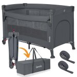 Lit parapluie 3en1 lionelo ellen - lit cododo - parc bb - matelas haute densit - 2 x roulettes - 0 ...