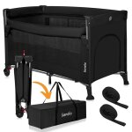 Lit parapluie 3en1 lionelo ellen - lit cododo - parc bb - matelas haute densit - 2 x roulettes - 0 ...