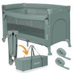 Lit parapluie 3en1 lionelo ellen - lit cododo - parc bb - matelas haute densit - 2 x roulettes - 0 ...