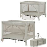 Lit parapluie compact 2en1 lionelo laura - parc bb - matelas haute densit - roulettes - 0 - 36 mois ...