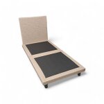 Lit pliable - ilo - 90 x 190 cm - beige - tête de lit tapissier - 1 place Lit pliable - ilo - 90 x 190 cm - beige - tête de lit tapissier - 1 place