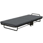 Lit pliant 1 personne 188 x 76 cm - homcom - lit dappoint pliable avec matelas de 7 cm sur roulettes ... Lit pliant 1 personne 188 x 76 cm - homcom - lit dappoint pliable avec matelas de 7 cm sur roulettes ...