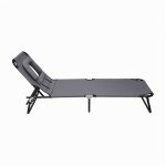 Lit pliant 1 personne adulte 189x56x27cm flasidu hauteur rglable sur 4 niveaux oreiller amovible tissu ...