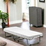 Lit pliant dpiate - dmora - en bois - blanc 190x80h39 cm