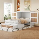 Lit pliant lit escamotable vertical lit en bois lit simple adapt aux adolescents blanc