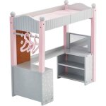 Lit superpos mezzanine avec bureau et tagres de rangement pour poupe poupon jouet olivias little ...