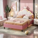 Lit princesse avec tête de lit couronne et lumières led cadre de lit enfant lit enfant fille140x200 sommier ... Lit princesse avec tête de lit couronne et lumières led cadre de lit enfant lit enfant fille140x200 sommier ...