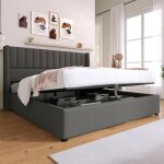 Lit avec rangement design moderne cadre rembourré lit double hydraulique 180x200 cm structure renforcée. ... Lit avec rangement design moderne cadre rembourré lit double hydraulique 180x200 cm structure renforcée. ...