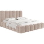 Lit rembourr ? serenity ? 120x200 cm ? coffre avec rangement ? beige velours ? sommier  lattes ? sans ...