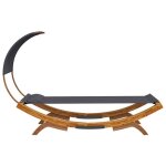 Lit repos - chaise longue / 2 personnes - et auvent 100x200x126 cm bois courb� anthracitetop vente194216246 ...