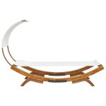 Lit repos chaise longue / 2 personnes - avec auvent 100x200x126 cm bois courb� massif cr�metop vente939980362 ...