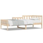 Lit simple - banquette lit / lit de jour - sans matelas - 80x200 cm - bois de pin massif - design a lattes ... Lit simple - banquette lit / lit de jour - sans matelas - 80x200 cm - bois de pin massif - design a lattes ...