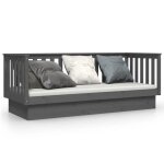 Lit simple - banquette lit / lit de jour - sans matelas - gris 75x190 cm - bois de pin massif - design ...