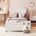 Lit simple enfant 90x200cm - modernluxe - design unique - canap� - lit - beige