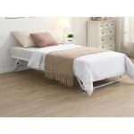 Lit sommier dappoint pliant 90 x 190 cm - m�tal - blanc - adonis ii