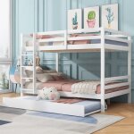 Lit superpos�s 140x200 cm lit 2 personnes avec lit gigogne lit enfant avce barri�res hautes escalier ...