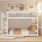 Lit superpos� - 2 place90 / 120x200 cmlit cabane enfant avec protection contre les chutessans matelasavec ...
