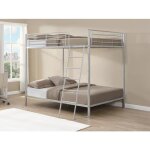 Lits superpos�s 2 x 140 x 190 cm - argent - gemini iii