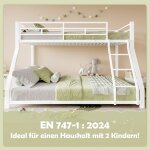 Lit superpos 3 personnes 90(140)x 200 cm lit enfant avec escalier et barrire de scurit lit mezzanine ...