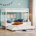 Lit superposé 3 places 90x190 / 200 en métal avec sommierlit enfant avec lit gigogne 90 * 190 et barrières ... Lit superposé 3 places 90x190 / 200 en métal avec sommierlit enfant avec lit gigogne 90 * 190 et barrières ...