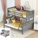 Lit superposé 90 / 140 x 200 cm avec échelle et barrière de sécurité transformable en 2 lits séparés ... Lit superposé 90 / 140 x 200 cm avec échelle et barrière de sécurité transformable en 2 lits séparés ...