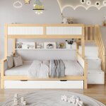 Lits superposés 90 x 200 cm et 120 x 200 cm lit gigogne 90 x 190 cm escalier de rangement armoire naturel ... Lits superposés 90 x 200 cm et 120 x 200 cm lit gigogne 90 x 190 cm escalier de rangement armoire naturel ...