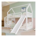 Lit superposé 90 x 200 cm avec toboggan et escalier de rangement lit 2 personnes lit enfant avec barrières ... Lit superposé 90 x 200 cm avec toboggan et escalier de rangement lit 2 personnes lit enfant avec barrières ...
