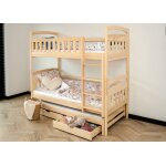 Lit superpos� 90x200 avec lit gigogne - sommier inclus - lit superpos� convertible - 3 lits simples - ...