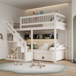 Lit superpos� 90x200lit mezzanine 2 placeslit mezzanine enfant avec penderie�tag�re de rangementcadre ...