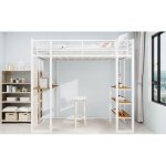 Lit superpos� 100x200 structure m�tal robuste lit superpos� adulte bureau int�gr� �chelles deux c�t�s ...