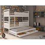 Lit superpos convertible enfant - avec lit gigogne - 2 tiroirs - sommier + matelas inclus - 2 lits 90x200 ...