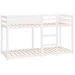 Lit superpos� - vidaxl - uu - bois de pin massif - blanc - 75x190 cm - 1 place