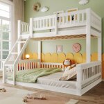 Lit superpos� enfant 2 / 3 places 90 / 140 �200 cm lit double en bois avec �chelle barri�re de s�curit� ...