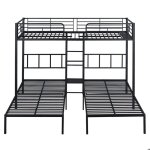 Lit superpos enfant 3x90x200cm - avec escalier lit en fer avec barrires de scurit et table - lit ...