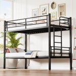 Lit superpos� enfant 90x200 s�curit� renforc�e lit superpos� structure m�tal transformable deux lits ...