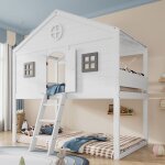 Lit superposé enfant 90x200cm lit mezzanine lit cabane en bois design maison avec toit fenêtres porte ... Lit superposé enfant 90x200cm lit mezzanine lit cabane en bois design maison avec toit fenêtres porte ...